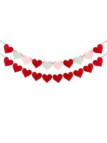 10 pièces Drapeaux en lin en forme de cœur rouge de 2,8 m - Pour la Saint-Valentin, la décoration extérieure, la décoration d'Halloween, la décoration de grands événements, la décoration de la rentrée scolaire, les fêtes à thème, les décorations de mariage et de vacances, les décorations de fête des célibataires, la décoration de jardin et de maison - Rouge - Voir 3
