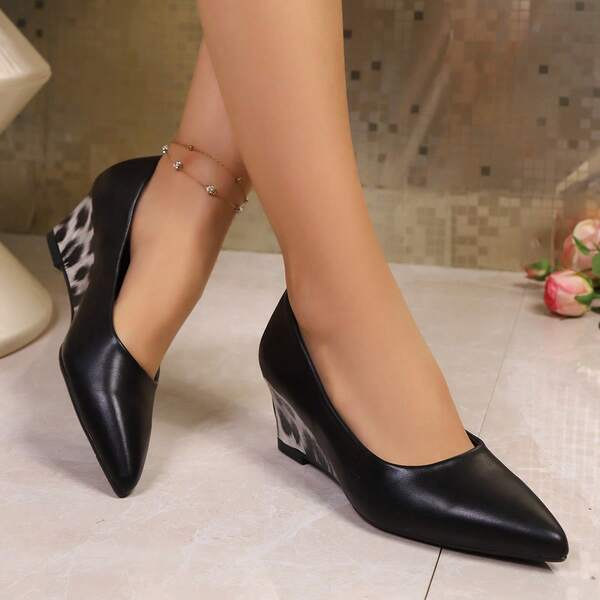 Escarpins pointus élégants pour femmes, talons hauts de style vintage polyvalents pour le travail