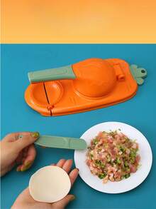 二合一耐用易用的饺子模具 - 手动DIY压模，饺子封口工具，轻松制作完美饺子和玉米饼，是节假日和家庭聚会的理想家用饺子制作工具 - 彩色 - 查看 10
