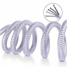 Dây dắt chó dài 1,5 mét, họa tiết lượn sóng nhiều màu sắc, tay cầm mềm mại, dây nylon chắc chắn với đường khâu da gia cố và khóa kim loại bền (phù hợp cho chó nhỏ), dùng để dắt chó đi dạo ngoài trời. - Nhiều màu - Xem 6