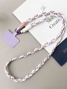 时尚编织手机挂绳，通用手机壳带可调节肩带，适合送给母亲、家人、朋友、生日、节日的女士礼物，手机挂饰，手机链 - 彩色 - 查看 8