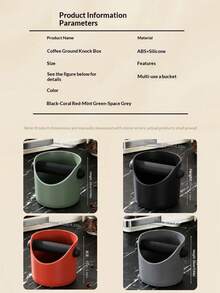 1 hộp đựng bã cà phê, cấu trúc ABS bền chắc, hộp đựng bã cà phê espresso, hộp chứa bã cà phê, dụng cụ pha cà phê gia đình, phụ kiện quán cà phê, hộp đựng bã cà phê chống trượt, phụ kiện máy pha cà phê, dụng cụ vệ sinh bã cà phê - Nhiều màu - Xem 7