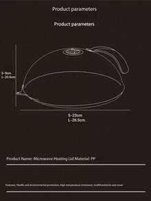 Reusable Microwave Splatter & Steak Splatter Cover With Handle - Oil-Proof Transparent Lid For Bowls, Plates & Dishes - Multicolor - View 7