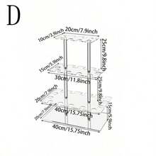 1个优雅亚克力香槟塔形酒杯架，简约现代透明香槟展示架，适用于派对、婚礼、圣诞节 - 透明 - 查看 15