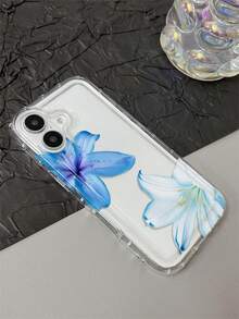 夏季花卉蓝色百合透明手机壳，兼容 16/11/12/13/14/15/15 Pro/15 Plus/15 Pro Max/7 Plus/8 Plus/X/Xs Max/Xr/11 Pro/12 Pro/13 Pro/14 Pro/12 Mini/13 Mini/11 Pro Max/12 Pro Max/13 Pro Max/14 Pro Max/14 Plus/6/6s/6 Plus/7/8/16 Pro/16 Plus/16 Pro Max/SE，以及Galaxy A54/A14/A12/A13/A15/A32/A33/A24/A52S/S20/S21/S22/S23/S24/S23 Plus/S24 Ultra/S25/A15/A33/A23，防水、防震、防摔、防刮。 - 彩色 - 查看 3