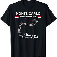 NUEVA CAMISETA LIMIT Monte Carlo Race Track Formula Racing Car Monaco hecha en EE. UU.- - Negro - Ver 1