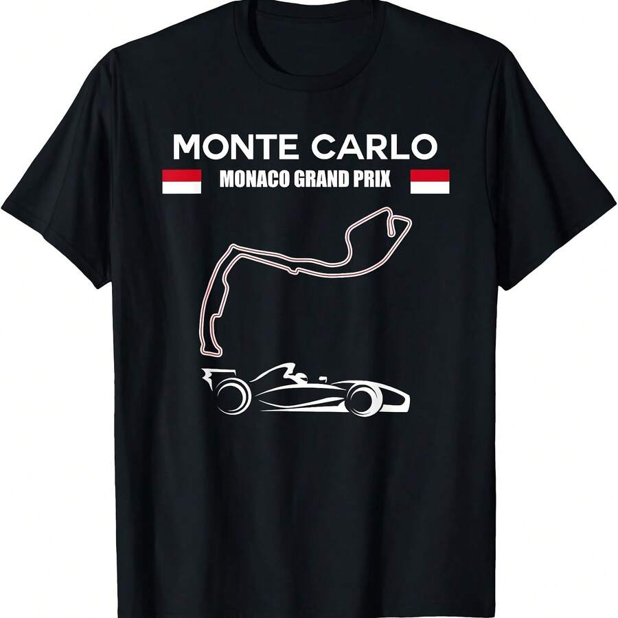 NUEVA CAMISETA LIMIT Monte Carlo Race Track Formula Racing Car Monaco hecha en EE. UU.- - Negro - Ver 1