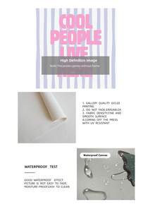 1幅无框复古“酷人住在这里”印刷品 - 学院风文字艺术海报，条纹设计语录墙饰，适用于家庭、办公室、教室，乔迁新居礼物，美观的卧室宿舍装饰 - 彩色 - 查看 9