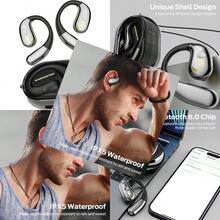 Monster Open Ear AC360 Audífonos Auriculares Bluetooth Rotativos con Cordón Bluetooth 6.0 Mejorado  Cómodos Llamada Clara Control Táctil 24h de Reproducción Resistente al Agua IPX5 -0002 - Negro - Ver 1