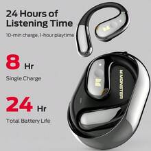 Monster Open Ear AC360 Audífonos Auriculares Bluetooth Rotativos con Cordón Bluetooth 6.0 Mejorado  Cómodos Llamada Clara Control Táctil 24h de Reproducción Resistente al Agua IPX5 -0002 - Negro - Ver 6