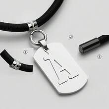 1 pièce Collier réglable pour chien de compagnie avec 26 charms de lettres majuscules, accessoire de décoration de nom de compagnie de mode, convient aux chiens petits/moyens/grands pour l'intérieur et l'extérieur - Multicolore - Voir 4