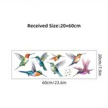 1pc Classic Hummingbird Decorative Window Sticker - Hummingbird Pattern Window Decal, Cat & Dog Decor Anti-Bird Glass Sticker, Removable & Reusable, Animal Theme, Suitable For Home Decor, Bedroom, Living Room Glass Decoration - Multicolor - View 4