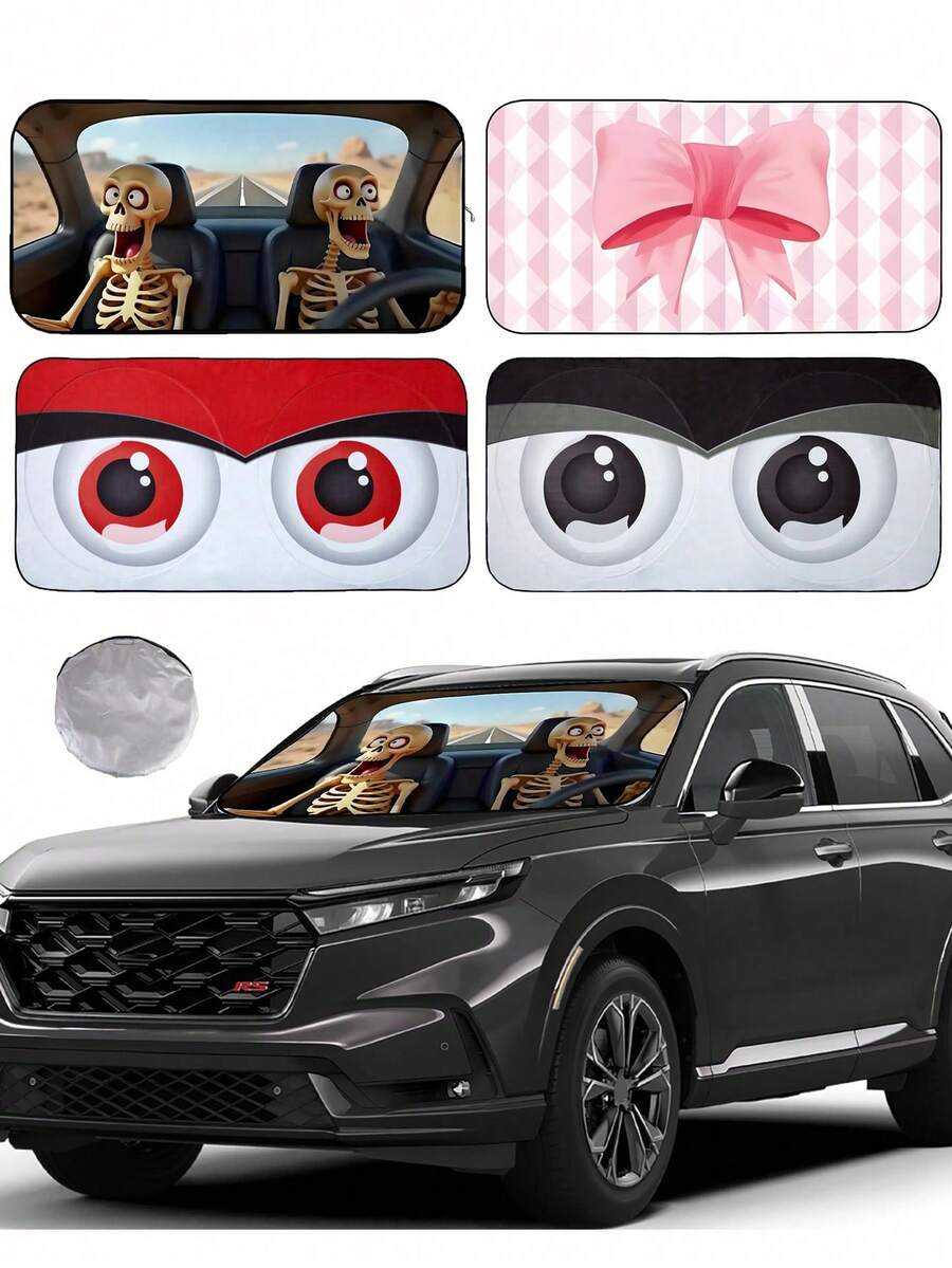 Foldable Car Windshield Sun Shade, Innovative Upgraded No-Glare Technology For Maximum Coverage In 2026, Keeps Your Car Cool, Essential Car Accessory, Small Size (59.06 Inches X 27.5 Inches)