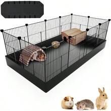 12 Panels Small Animal Playpen With Waterproof Mat - Durable Metal Wire Yard Fence For Guinea Pigs Kittens Puppies Hamsters And Hedgehogs - Indoor And Outdoor Pet Cage - 12片金屬絲網 - 查看 5