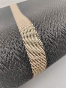 2-6pcs Rectangular Striped PVC Woven Placemats, Washable, Easy To Clean, Wipe-Clean, Non-Slip, Heat-Resistant, For Room Decor, Dining Table Decor, Home Decor, Suitable For Holidays, Parties, Birthdays, Weddings And Dinners - Black - View 7