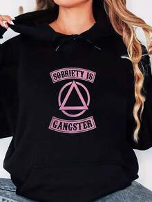 Awake Is The King Printed Hoodie Soft Stretch Long Sleeve Running Casual Hoodie Country Music Concert Attire - Black - View 6