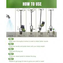 Joyhalo - Herramienta para macetas mango largo base dentada de 30 pulgadas herramienta de césped 5 en 1 cortador de césped herramienta para enchufar zacate deshierbe trasplante excavador de - Verde - Ver 6