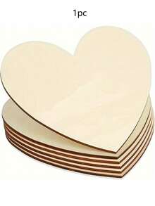 5pcs Thick Unfinished Wooden Heart Cutouts – DIY Painting Craft Shapes | For Valentine's Day/Thanksgiving/Weddings, Party Decor & Handmade Projects - Multicolor - View 11