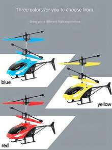 1pc Remote Control Smart Sensing Flying Toy, Crash-Resistant Material, Gesture Sensing Remote Control Flying Toy. Children's Birthday Gift Remote Control Plane Plastic Flying Toy With Gesture Sensor, Interactive Educational Toy With LED Lights For Boys And Girls, Indoor And Outdoor Play (With And Without Remote Control Version, Handmade Measurement May Have Slight Deviation, Accessory Colors Randomly Sent) - Multicolor - View 5
