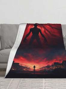 STRANGER Fantasy Throw Blanket Warm Blankets Breathable Air Conditioner Blanket For Car Classic Outdoor Blankets For Picnic For All Season - màu đen - Xem 3