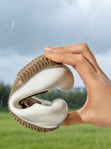 1双可爱小熊造型柔软舒适波浪底儿童雨靴，男女童均适用 - 白色 - 查看 6