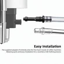 适用于 Jura HP3 咖啡机奶泡喷嘴的牛奶管套装，包含带连接器和清洁刷的牛奶管 - 白色 - 查看 10