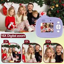 Kids Camera Camera, Kids Toy, Front & Rear Dual CamerasCapture Fun In An Instant! Portable & Kid Friendly Ultra HD 1080 Video 2.4-Inch Screen Children's Camera With Printing Paper, Children's Digital Camera 3-12 Year Old Children's Christmas And Halloween Gifts, Toy Camera[Three Options To Choose From:Single Machines, Single Machines+32GB Card Sets And Single Machines+32GB Card +5 Rolls Paper Sets] - XX-multicolor - View 7