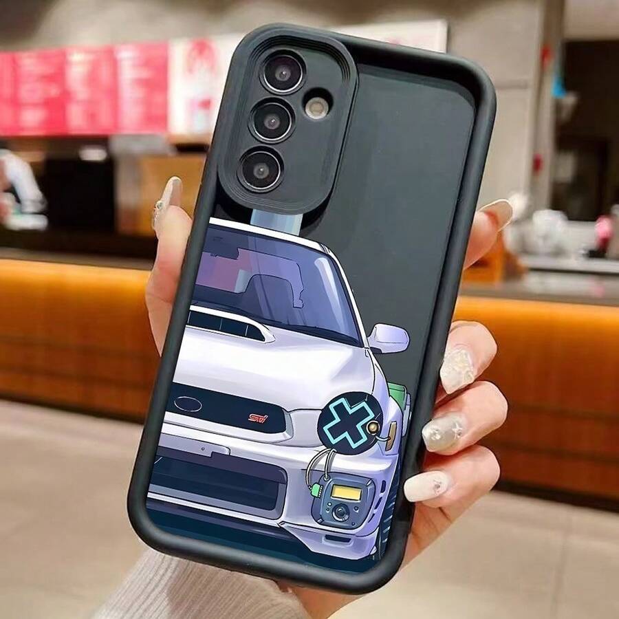 1PC's Stylish Car-Themed Phone Case Features A Soft, Minimalist Step Design, Compatible With IPhone 17,17 Pro, 17 Pro Max, 16,15,14,13,12,11,16E, XR, XS, Max, Mini Pro, Pro Max Series Models. Also Fits Galaxy S26, S25, S24, S23, S22, S21 PLUS, ULTRA FE, And A13-A54 NOTE20 20ULTRA Series Devices. This Shockproof, Drop-Resistant, And Scratch-Resistant Case Is Built To Last. Perfect For Personal Use Or As A Thoughtful Gift For Valentine's Day And Other Special Occasions. - 黑色 - 查看 1