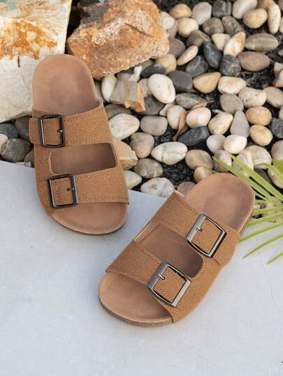 1 Pair New Summer Non-Slip Wear-Resistant Soft Bottom Versatile Fashionable Boken Beach Sandals For Kids