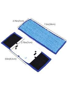 3pcs Ultra-Fine Fiber Flat Mop Pads, Durable, Wet & Dry Use, Suitable For Kitchen, Bathroom, Hardwood, Laminate Floors Dusting, Home Cleaning Supplies - Multicolor - View 2