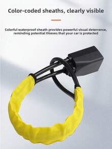 1PC,Car Steering Wheel Lock, Car Anti-Theft Lock, Safety Buckle Lock, Steel Wire Rope Steering Wheel Lock - Multicolor - View 6