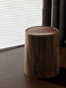 1pc Retro PP Trash Can, Kitchen Garbage Bin, Recycling Bin, Large Capacity Waste Basket For Bedroom, Living Room, Office - Multicolor - View 11