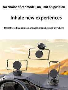 Car Magnetic Phone Holder, Dashboard Navigation Holder, Strong Magnetic Adhesion, Stable And Won't Fall Off, Universal For Folding And Floating Screens. - A - View 5