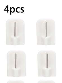 Self-Adhesive Curtain Hooks - Plastic No-Drill Hooks, Strong Adhesive Backing, Modern Design, Suitable For Curtains, Curtain Rods, Home Decor (Residential And Commercial Use), Curtain Hooks - White - View 13