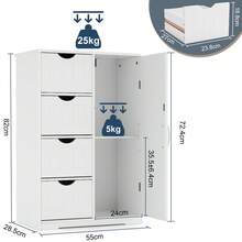 Storage Cabinets - White - View 8
