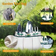 Garden Tools 9 Piece Heavy Duty Gardening Tools Set with Non-Slip Rubber Grip Stainless Steel Garden Tool Gifts for Women Husbands and Parents - Amarillo - Ver 5