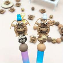 25颗蟑螂造型15毫米圆形硅胶珠，DIY工艺品，化妆刷装饰，挂绳饰品，手工硅胶珠设计，耐用硅胶材质，情人节、生日、周年纪念日礼物的完美之选 - 蟑螂系列 - 查看 11