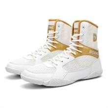 Men's Indoor Boxing Training Shoes, Rubber Sole Competition Wrestling Shoes