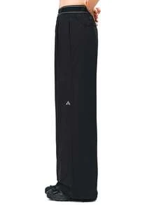 Women's Loose Quick-Dry Outdoor Pants, Adjustable Drawstring Ankle, Casual Sports Pants For Summer - Black - View 5