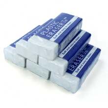 6/10/12/18/24/60 Pcs Minimalist White Erasers, Size: 3.8cm*1.8cm, Exam-Use Erasers, Clean Removal Of Pencil Marks Without Leaving Traces, Creative Stationery, Office Supplies - Rectangle - View 2