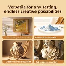 1卷2.7米白色石膏纱布绷带,通用艺术固定石膏绷带纹理绘画速干石膏绷带,适用于膝盖、肩膀、篮球石膏,适用于艺术项目、腹部石膏固定、面具制作、雕塑、人体石膏固定、工艺项目、风景纹理绘画等。 - 彩色 - 查看 4