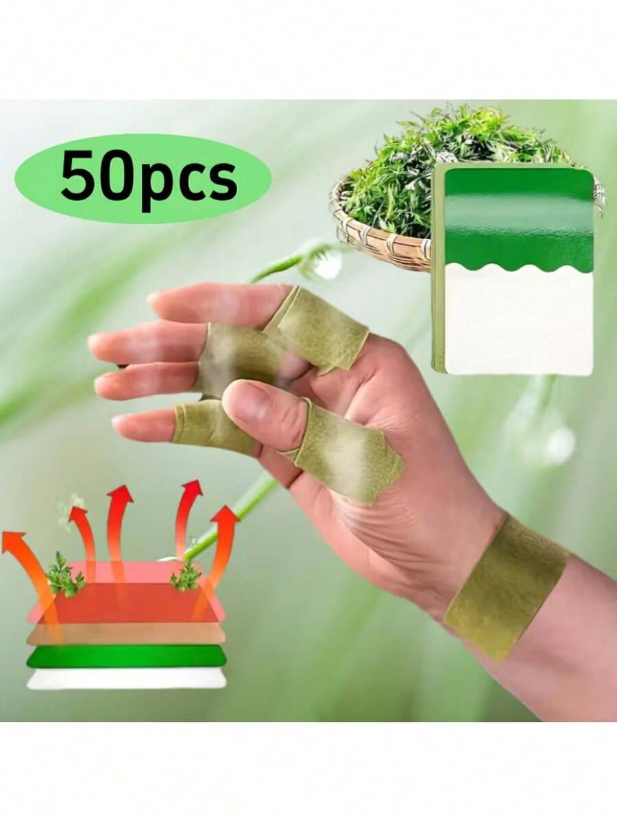 50 buah/kemas koyo penghangat jari, cocok untuk jari, ideal untuk pekerjaan di rumah dan di luar ruangan.