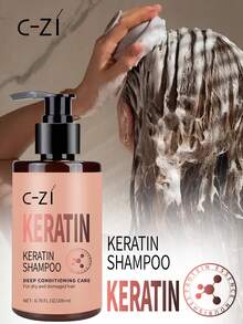 C-ZI 角蛋白洗发水，深层滋养，修护干枯受损发质，200毫升/6.76液盎司 - 200ml - 查看 9