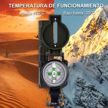 Brújula Lensática Profesional Militar Impermeable Metal W077 - Verde Oliva - Ver 6
