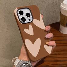 Una elegante funda para teléfono 2 en 1 con un diseño en forma de corazón, perfecta como opción de regalo para el Día de San Valentín. Robusto y duradero, con un diseño de doble capa anti-caída. Compatible con iPhone 17, 16, 15, 14, 13, 12, 11, 8, 7, X, XS, XR, Plus, Air, Pro y otros modelos. RD3O - Colores mixtos - Ver 2