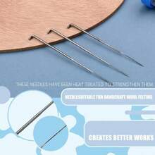 Rosrrtlm - Kit de herramientas de fieltro de lana con agujas de fieltro de 3 tamaños y mango de madera de aguja de 1 8 para aguja - como en la foto - Ver 5