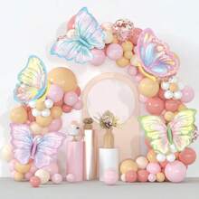 DButterfly Balloons 2Pcs Birthday Balloons Giant Butterfly Foil Mylar Balloon Animal Balloon Wedding Or Birthday Party Decor Butterfly Theme Decorations Plies Purple - Tím2 cái - Xem 3