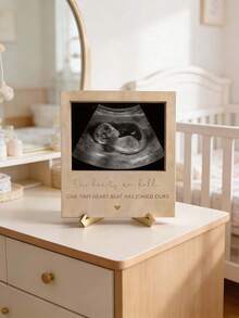 木质婴儿相框，孕期纪念相框，适合作为礼物送给妈妈、妻子、女友、爸爸、闺蜜、宝宝