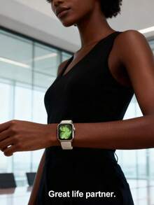 Upgrade Stretchy Solo Loop Band Compatible With Apple Watch Band 38mm 40mm 41mm 42mm 44mm 45mm 46mm 49mm For Women Men, Soft Breathable Sport Elastic Nylon Strap Compatible With IWatch Series Ultra/SE/11/10/9/8/7/6/5/4/3/2/1 Twill Weave With Suede Core Adjustable Hook And Loop Strap For Men & Women - Starlight - View 8