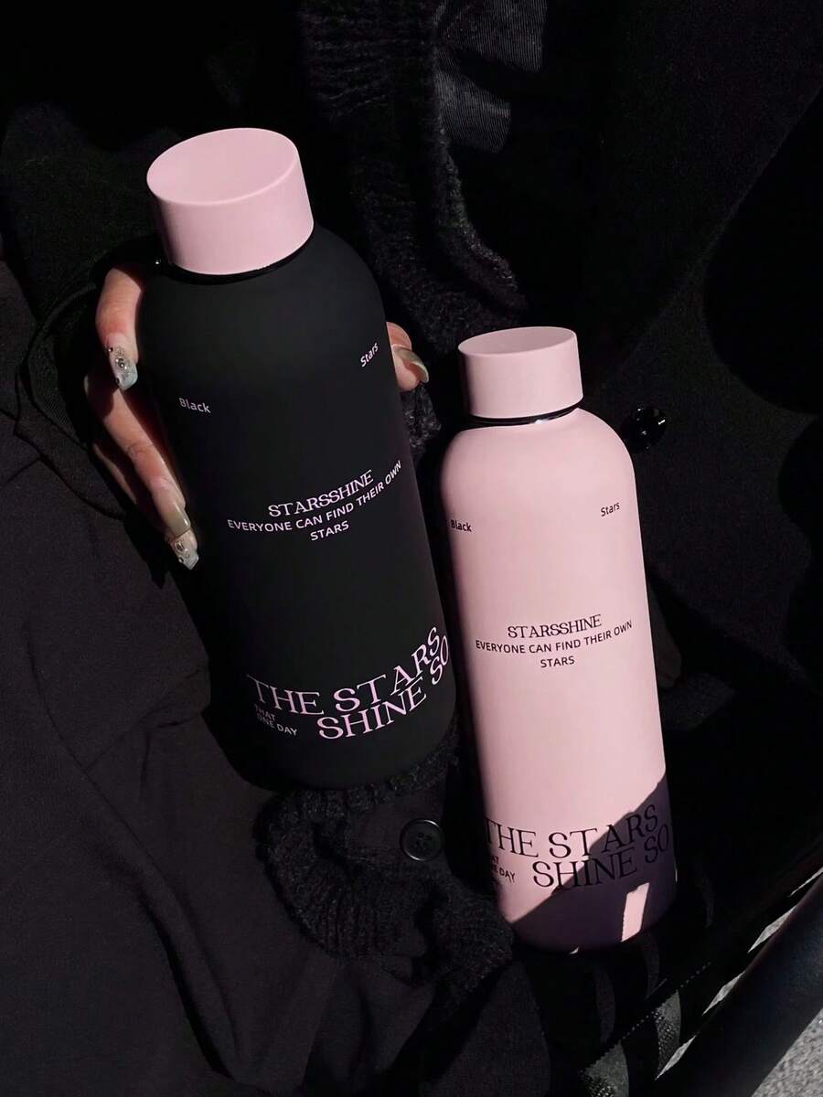 1pc High-Quality Insulated Water Bottle, Coffee Mug, Large Capacity Portable Sports Outdoor Cup, Stainless Steel - Multicolor - View 1